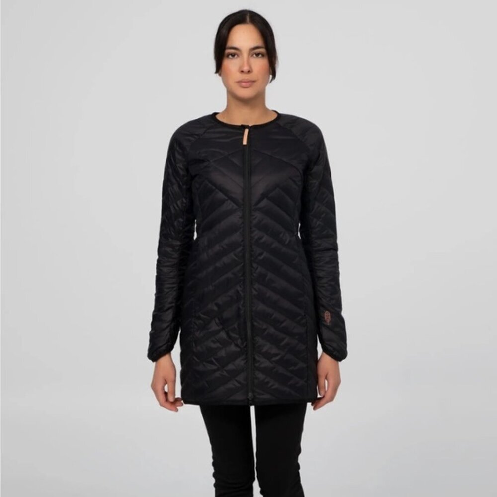 INDYGENA Turvata Jacket Women's Black Quilted Long Jacket size S